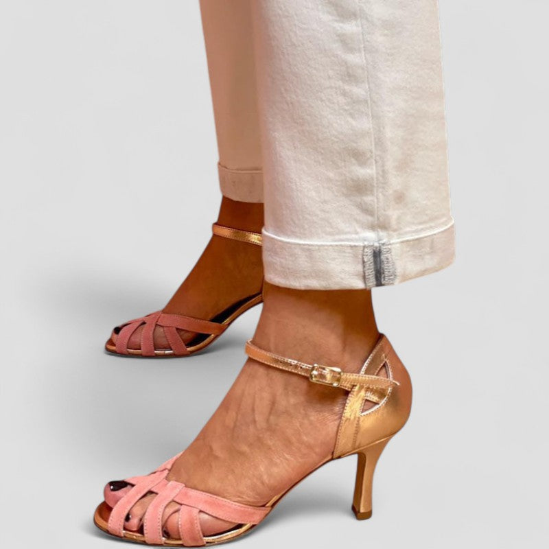 Mariella - Women's Stylish Open Toe Kitten Heels