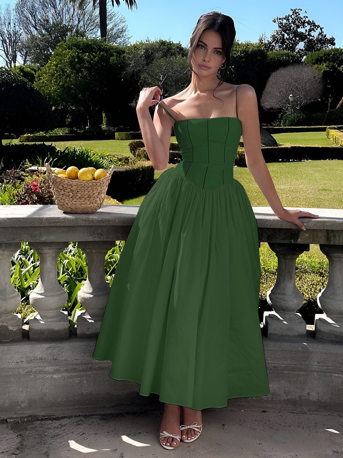 Jazzy - Women’s Corset Midi Elegant Wedding Guest Dress