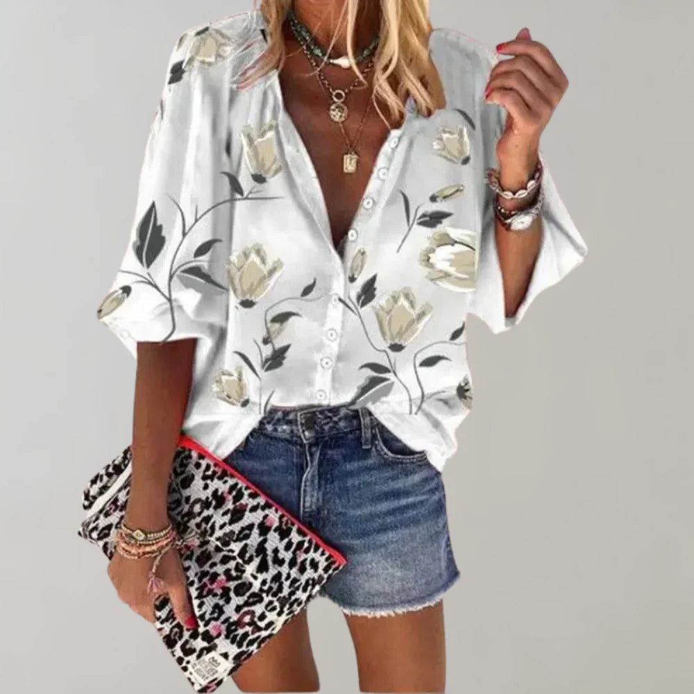 Chanel - Stylish Floral Blouse