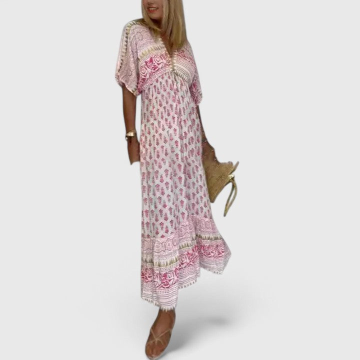 Ila - Women’s Warm Maxi Dresses Boho Print