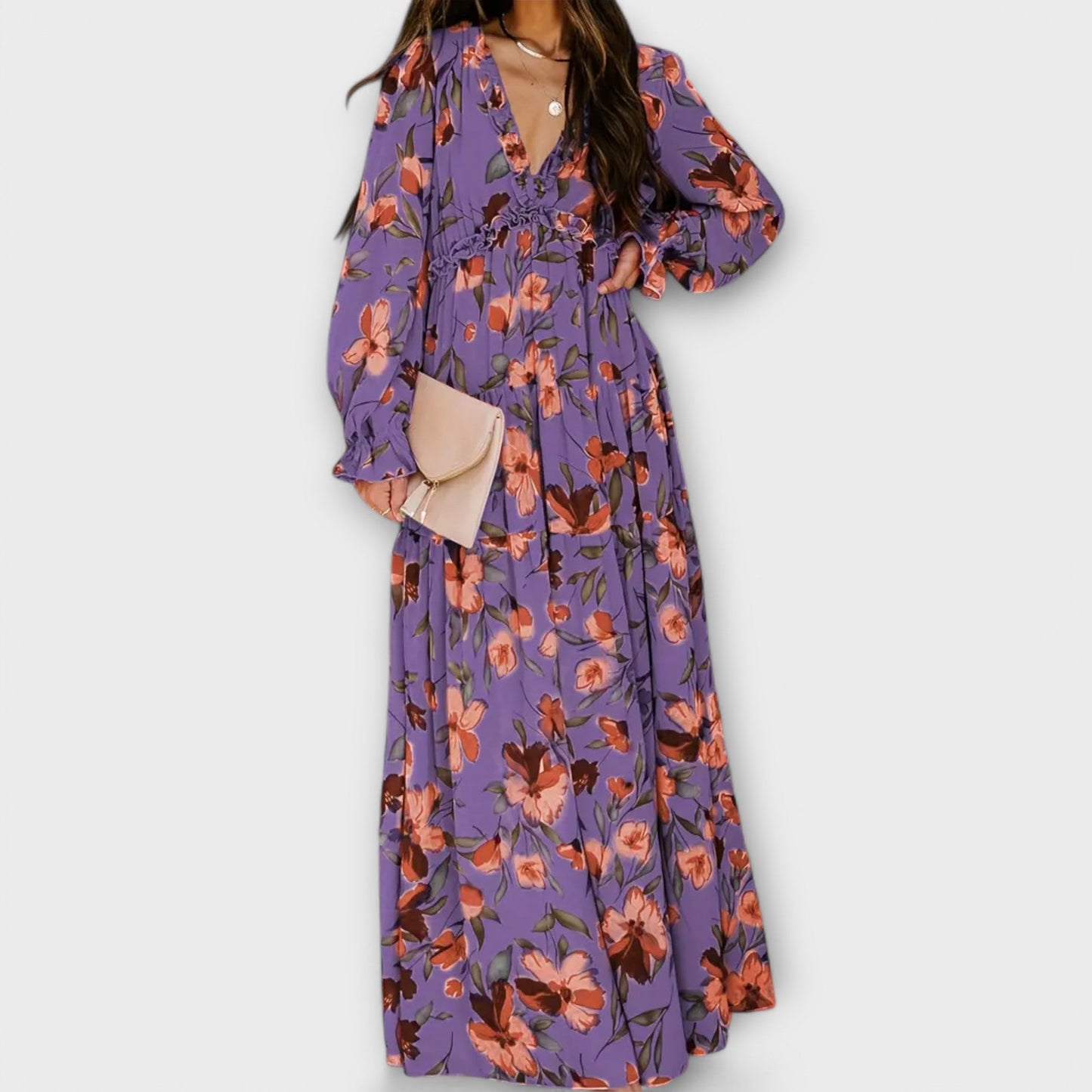 Harlee - Women’s Stylish Maxi Dresses Floral V Neck