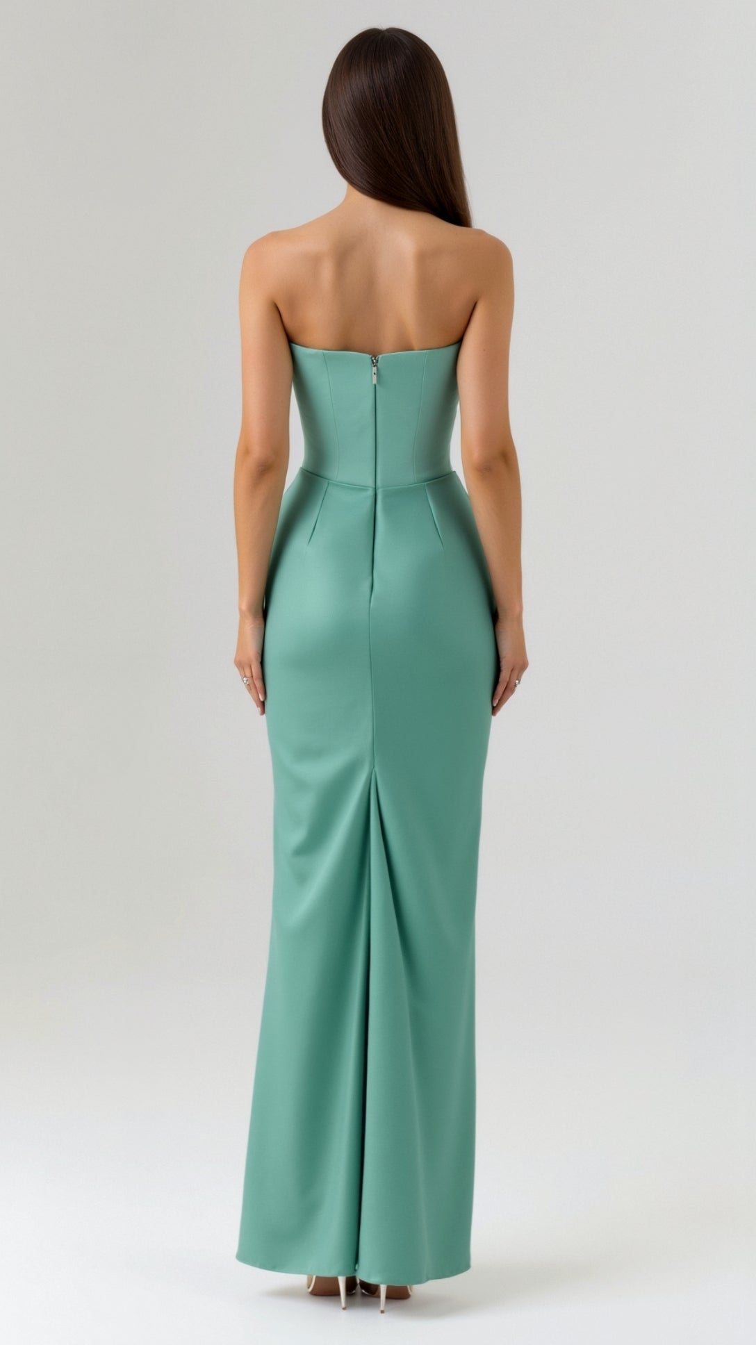 Leona - Elegant Strapless Wedding Guest Dress