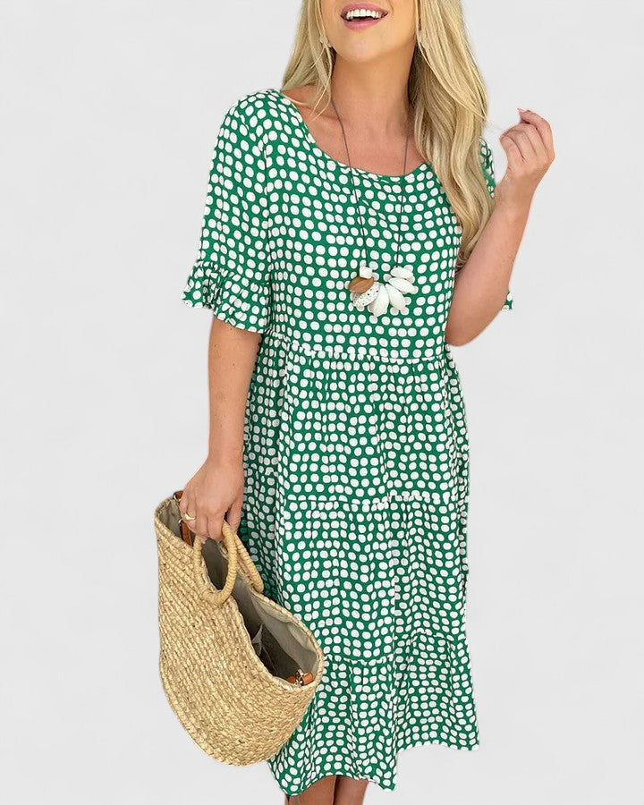 Logan - Stylish Warm Floral Midi Summer Dress