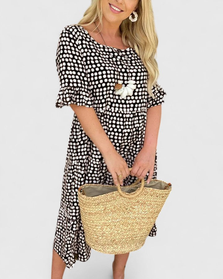 Logan - Stylish Warm Floral Midi Summer Dress