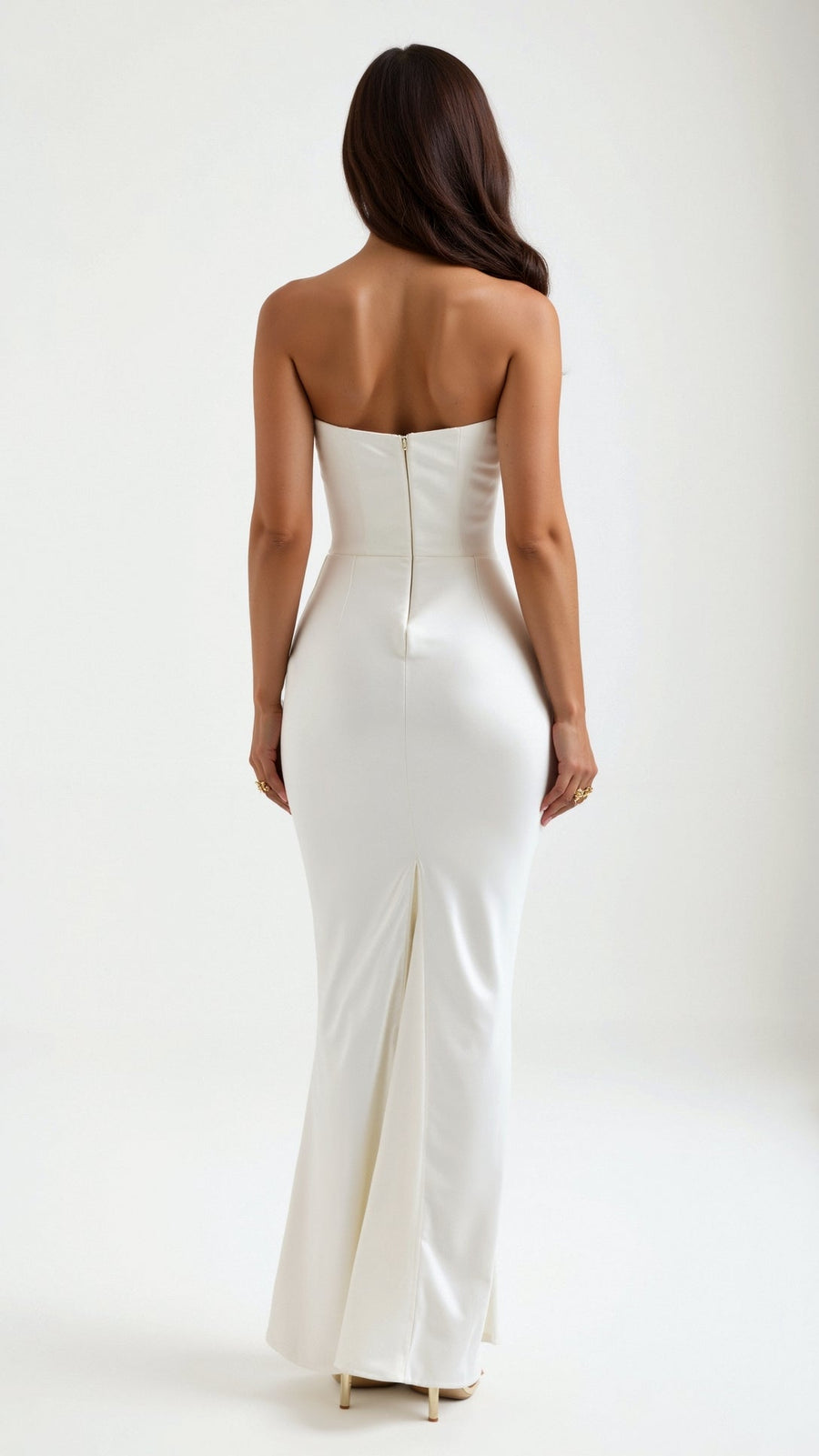 Leona - Elegant Strapless Wedding Guest Dress