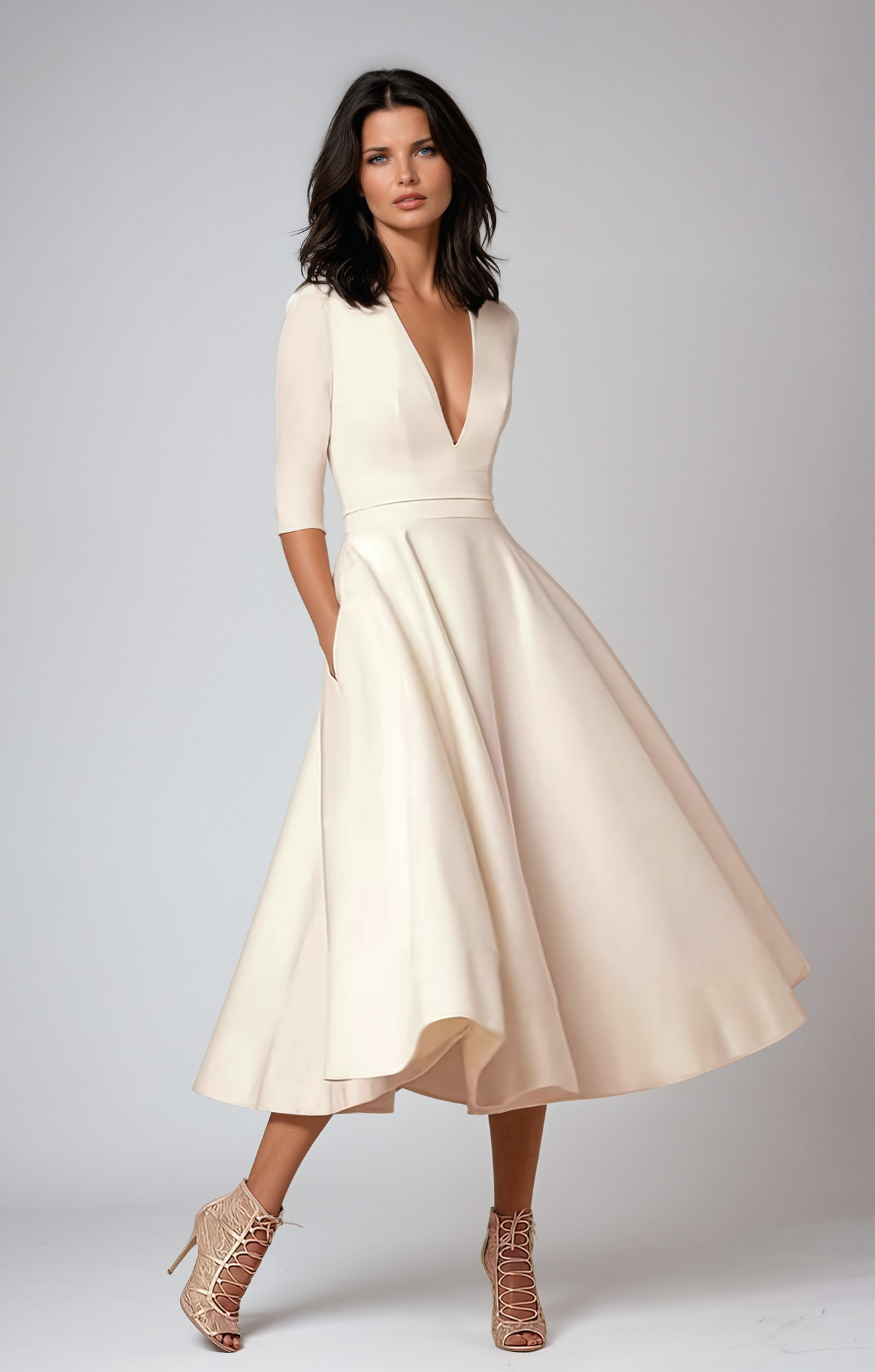 Talia - Women’s Flared Wedding Guest Dress