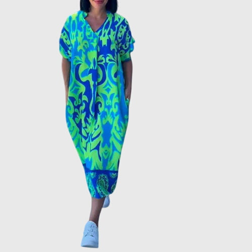 Malaysia - Stylish Floral Wrap Summer Dress