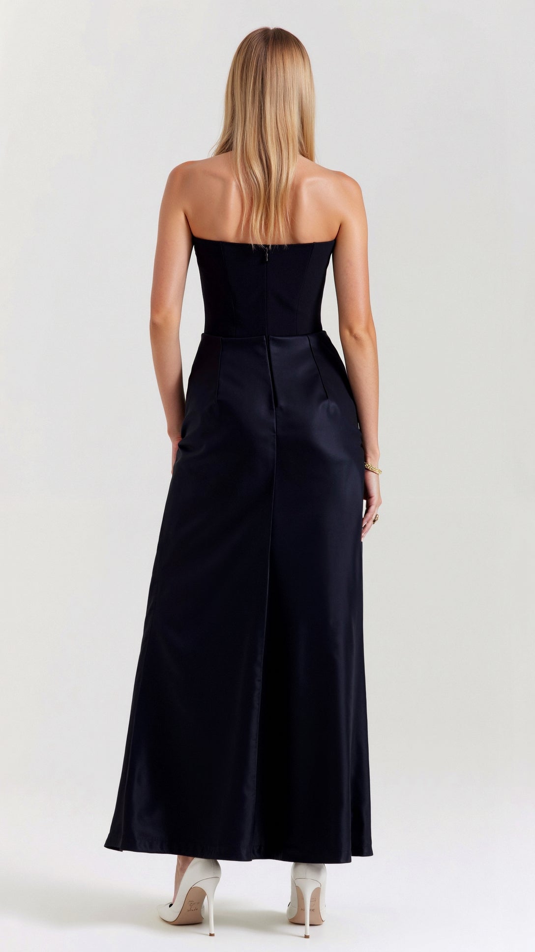 Leona - Elegant Strapless Wedding Guest Dress