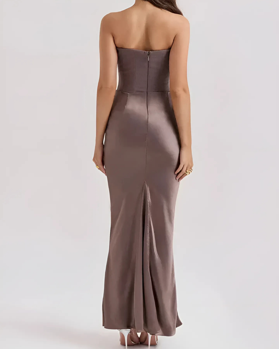 Kimora - Women’s Warm Draped Maxi Wedding Guest Dress
