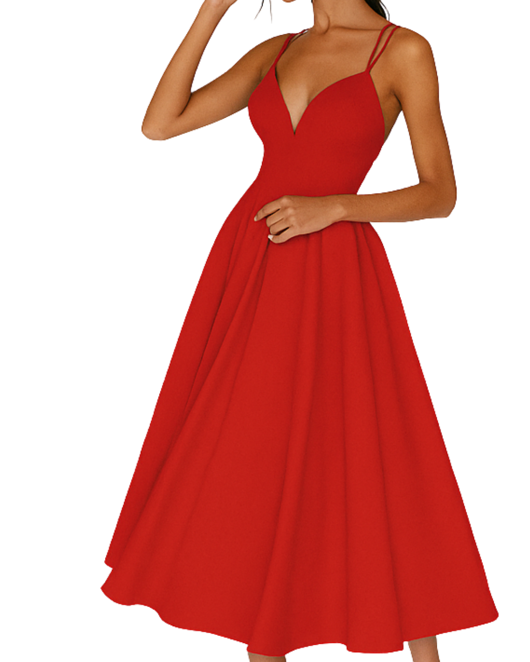 Jacklyn - Women’s Stylish Wedding Guest Dress Strappy Midi
