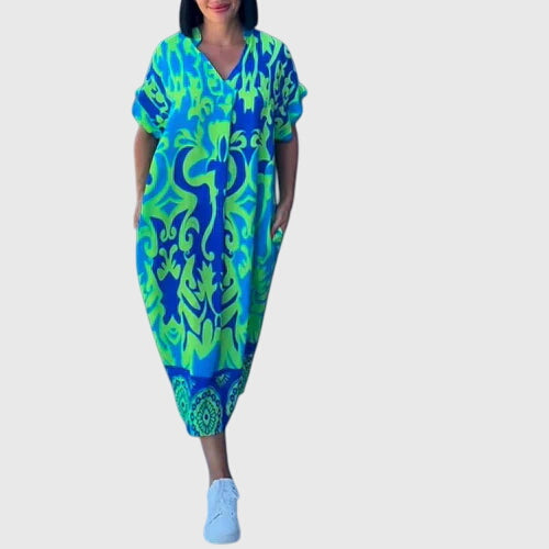 Malaysia - Stylish Floral Wrap Summer Dress