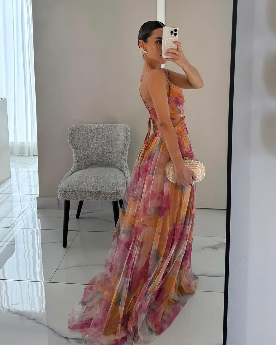 Elinor - Elegant Warm Maxi Floral Dress