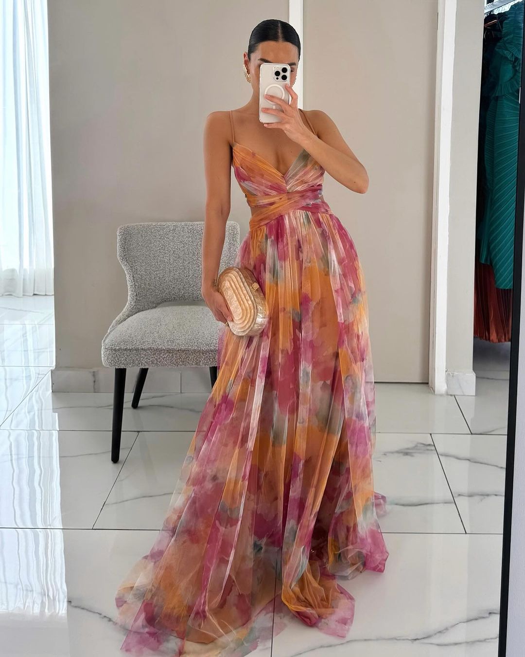 Elinor - Elegant Warm Maxi Floral Dress