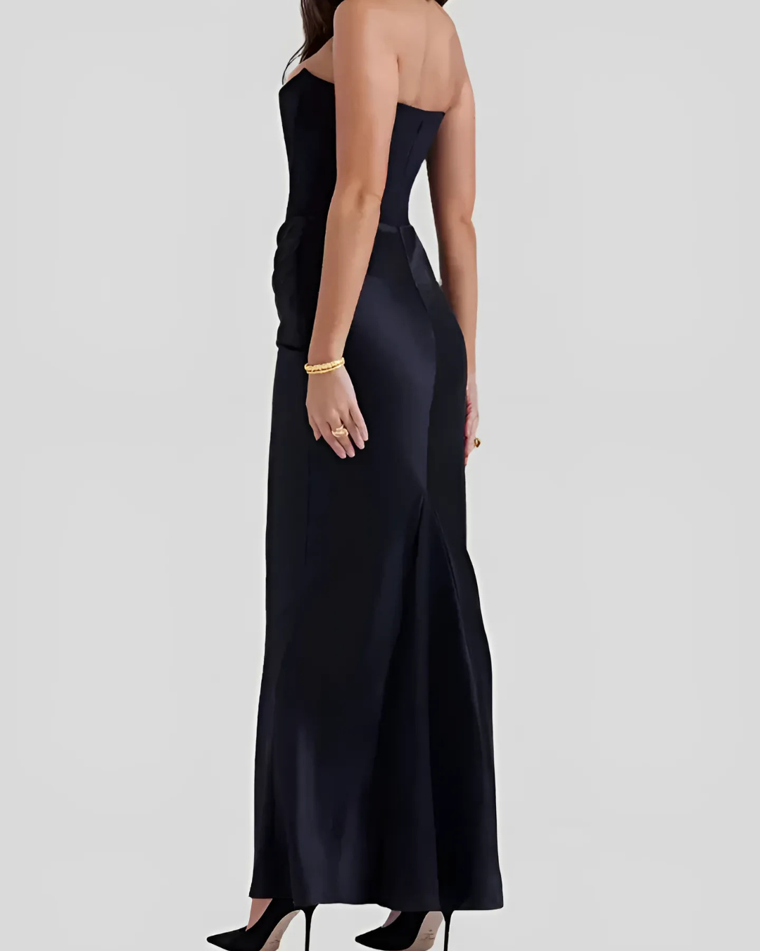 Kimora - Women’s Warm Draped Maxi Wedding Guest Dress