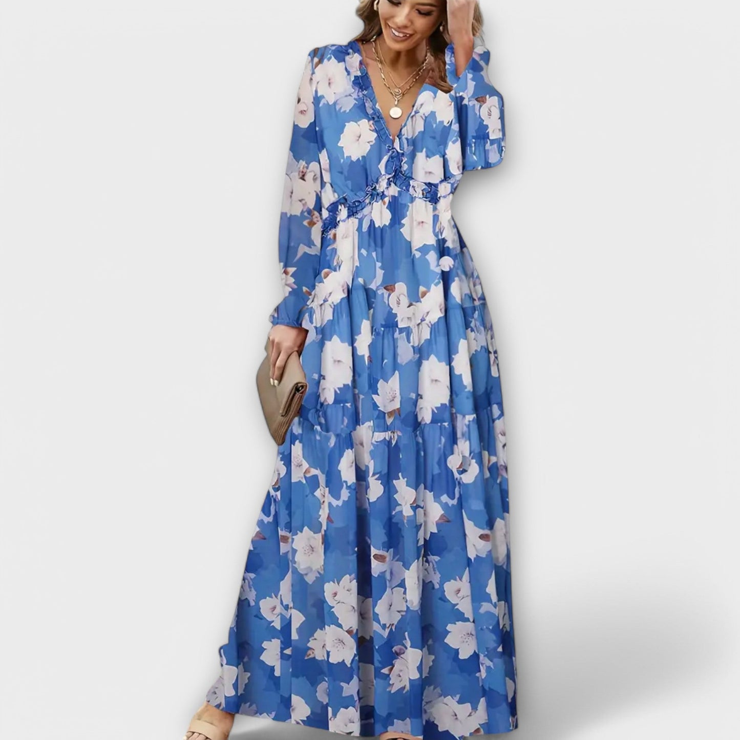 Harlee - Women’s Stylish Maxi Dresses Floral V Neck