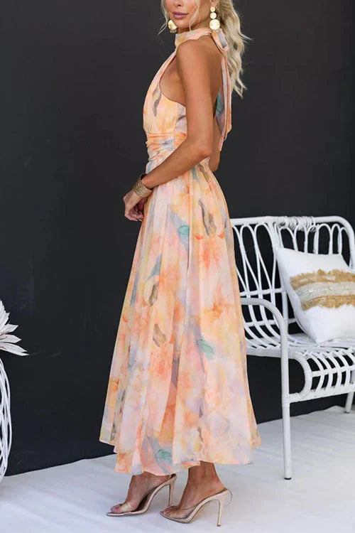 Sofia - Women's Watercolor Maxi Dress