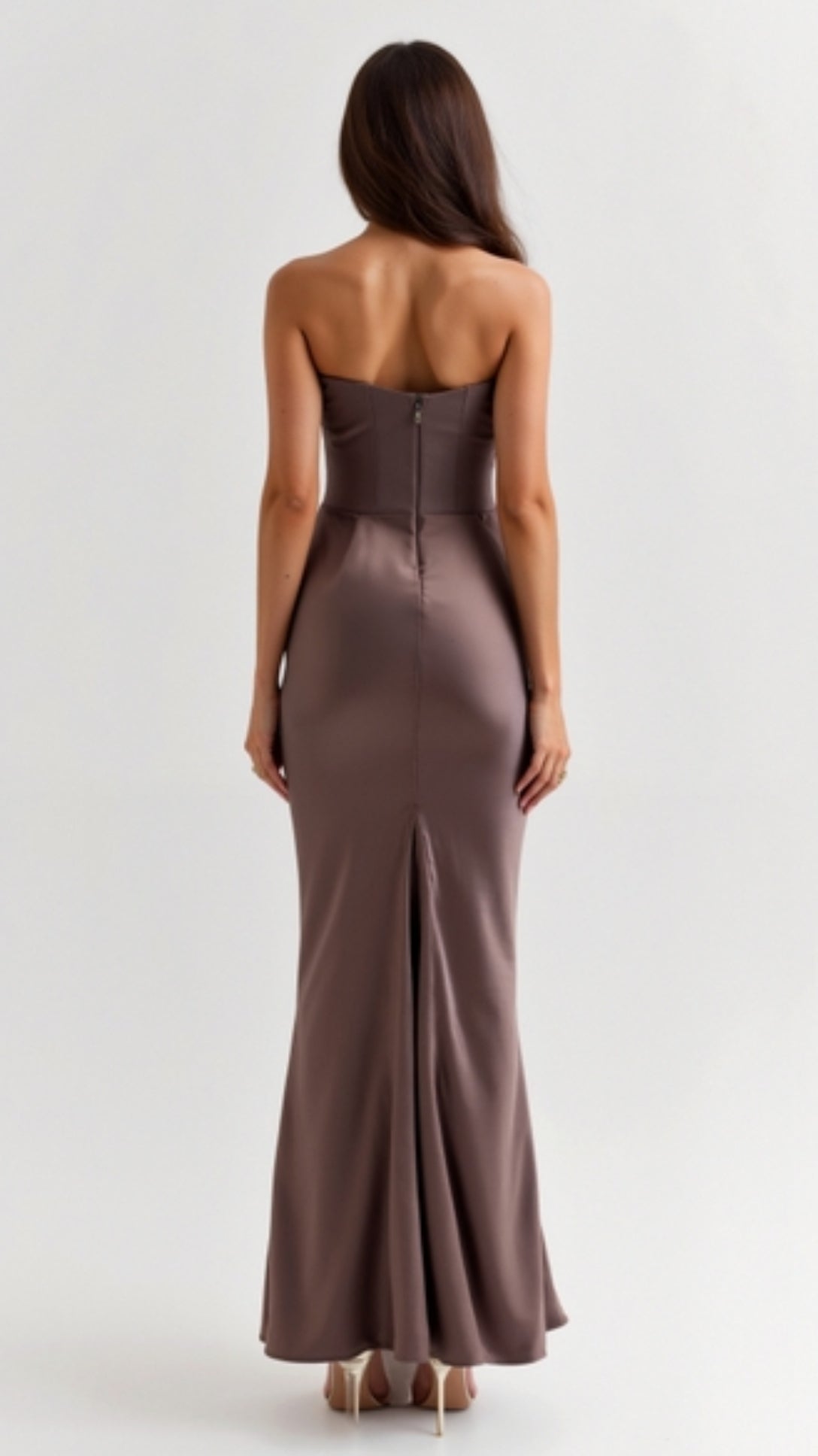 Leona - Elegant Strapless Wedding Guest Dress