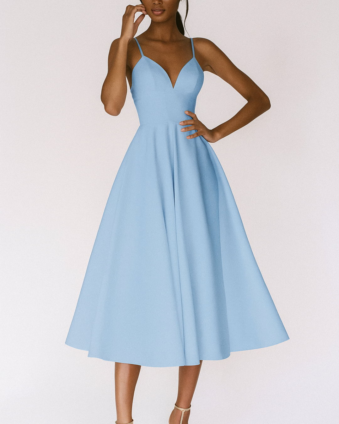 Jacklyn - Women’s Stylish Wedding Guest Dress Strappy Midi