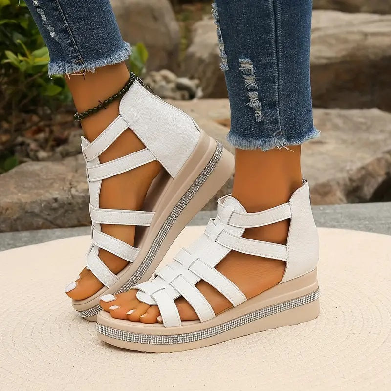 Brinleigh - Women’s Warm Platform Sandals Multi Strap