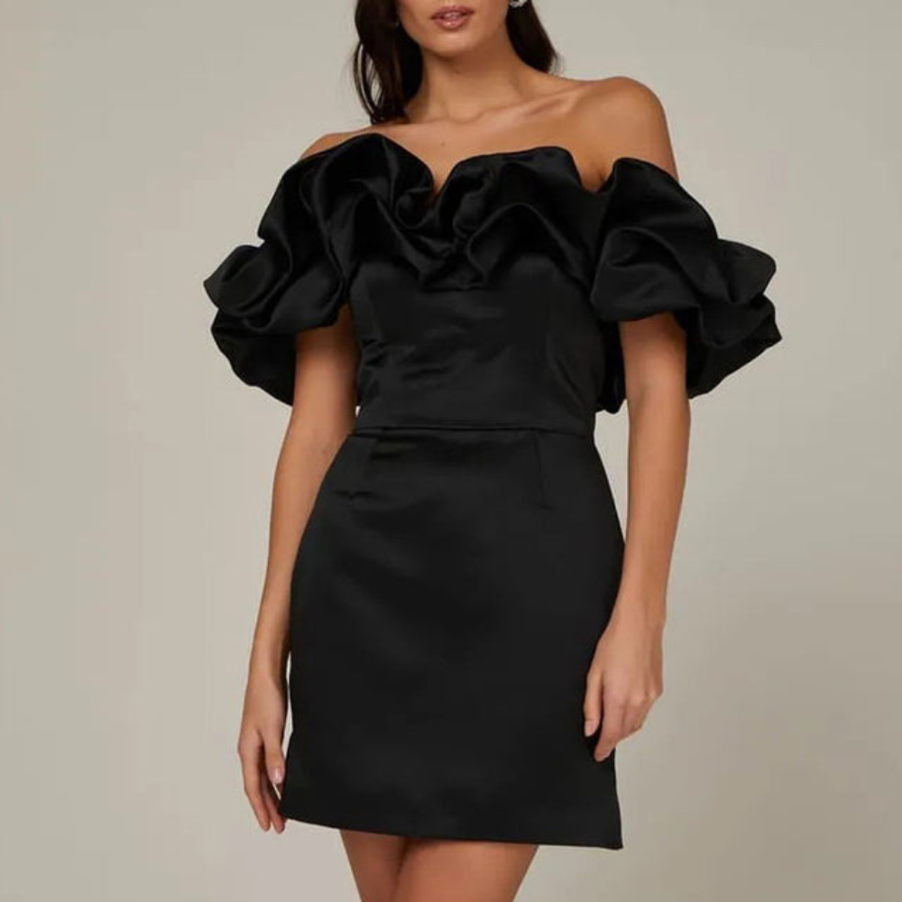 Luisa - Women’s Stylish Ruffle Wedding Guest Mini Dress