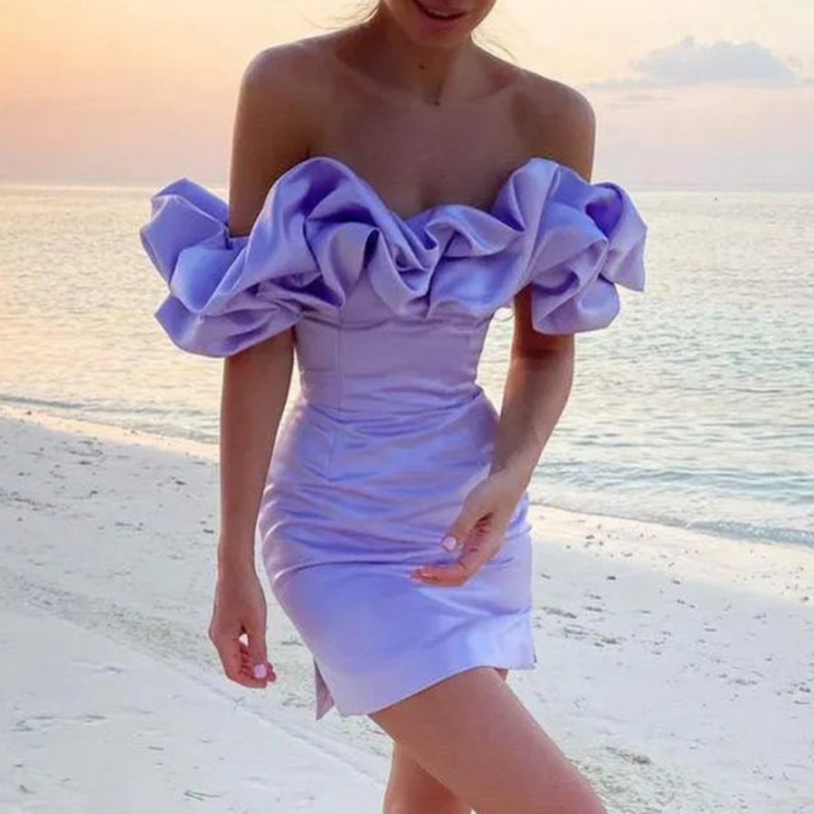 Luisa - Women’s Stylish Ruffle Wedding Guest Mini Dress