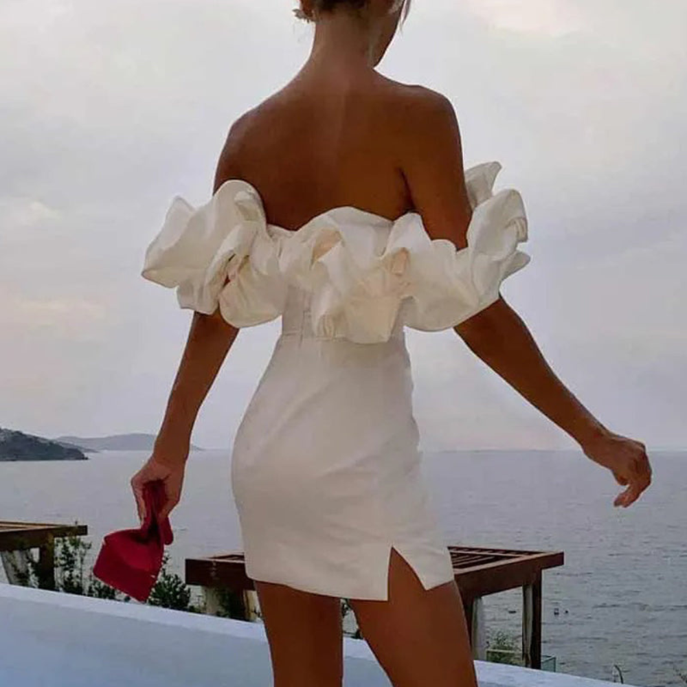 Luisa - Women’s Stylish Ruffle Wedding Guest Mini Dress