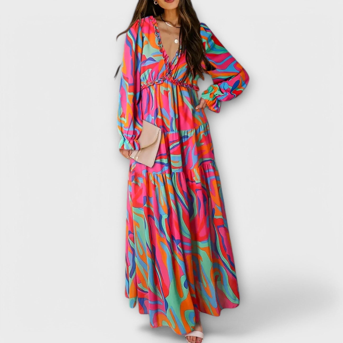 Harlee - Women’s Stylish Maxi Dresses Floral V Neck