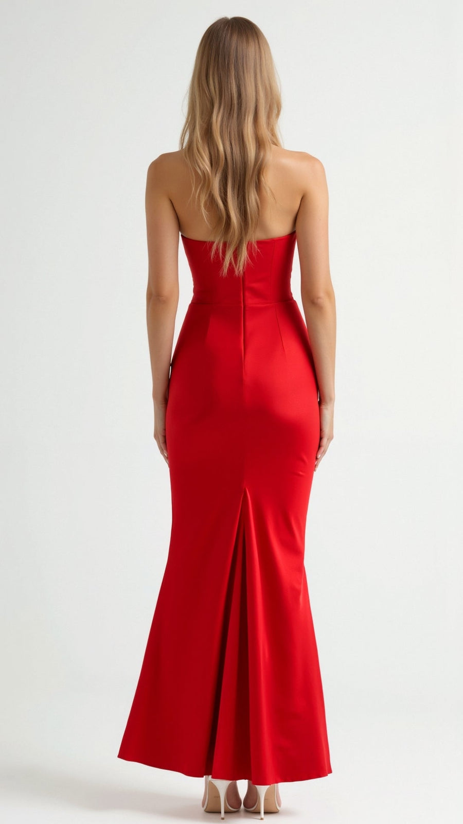 Leona - Elegant Strapless Wedding Guest Dress