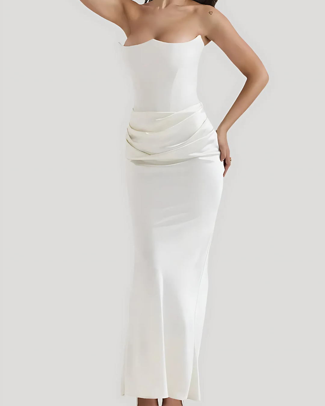 Kiana - Women’s Strapless Wedding Guest Maxi Dress