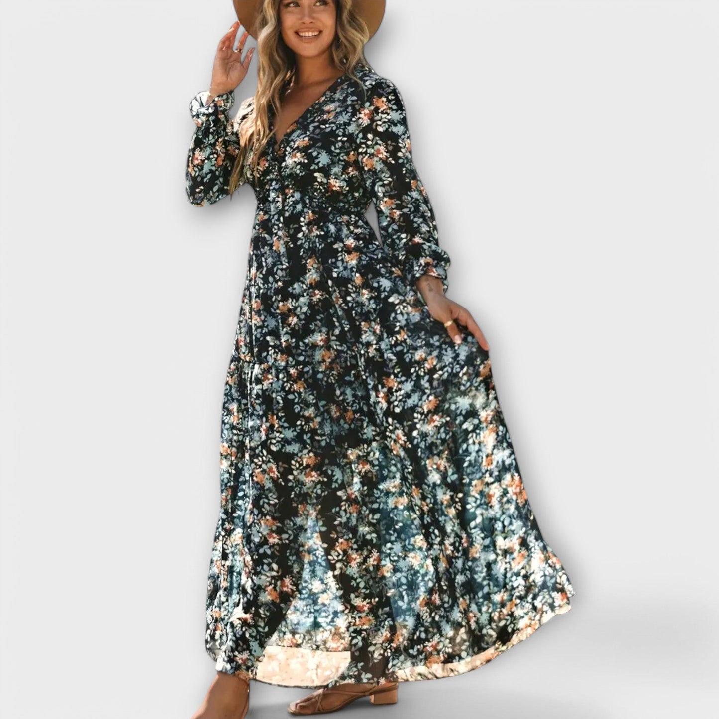 Harlee - Women’s Stylish Maxi Dresses Floral V Neck