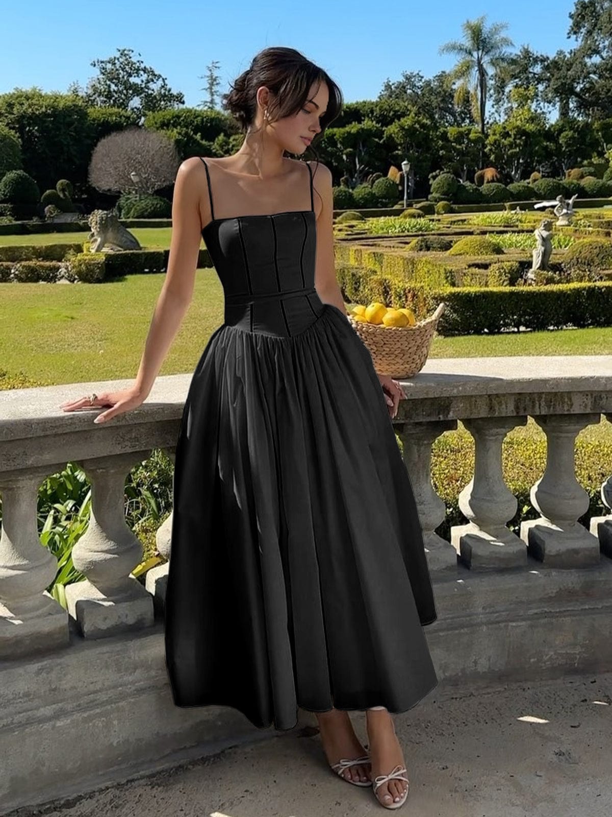 Jazzy - Women’s Corset Midi Elegant Wedding Guest Dress
