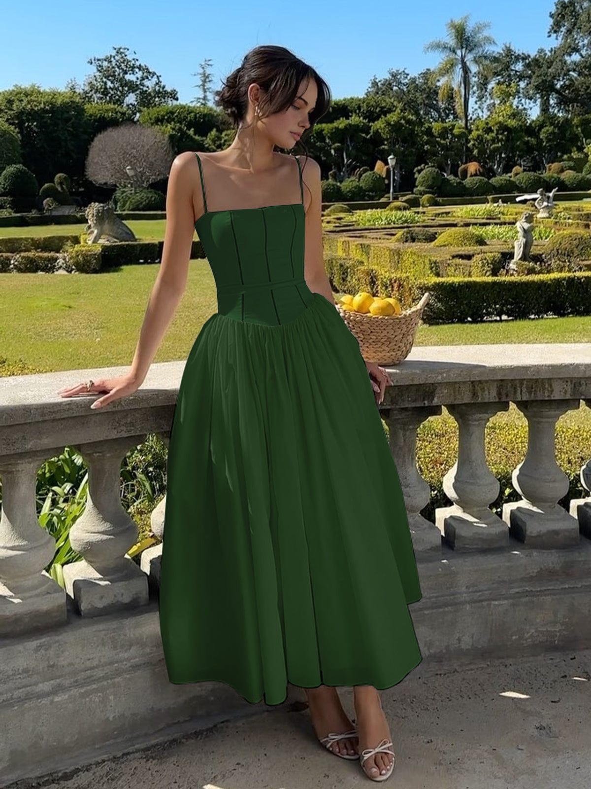 Jazzy - Women’s Corset Midi Elegant Wedding Guest Dress