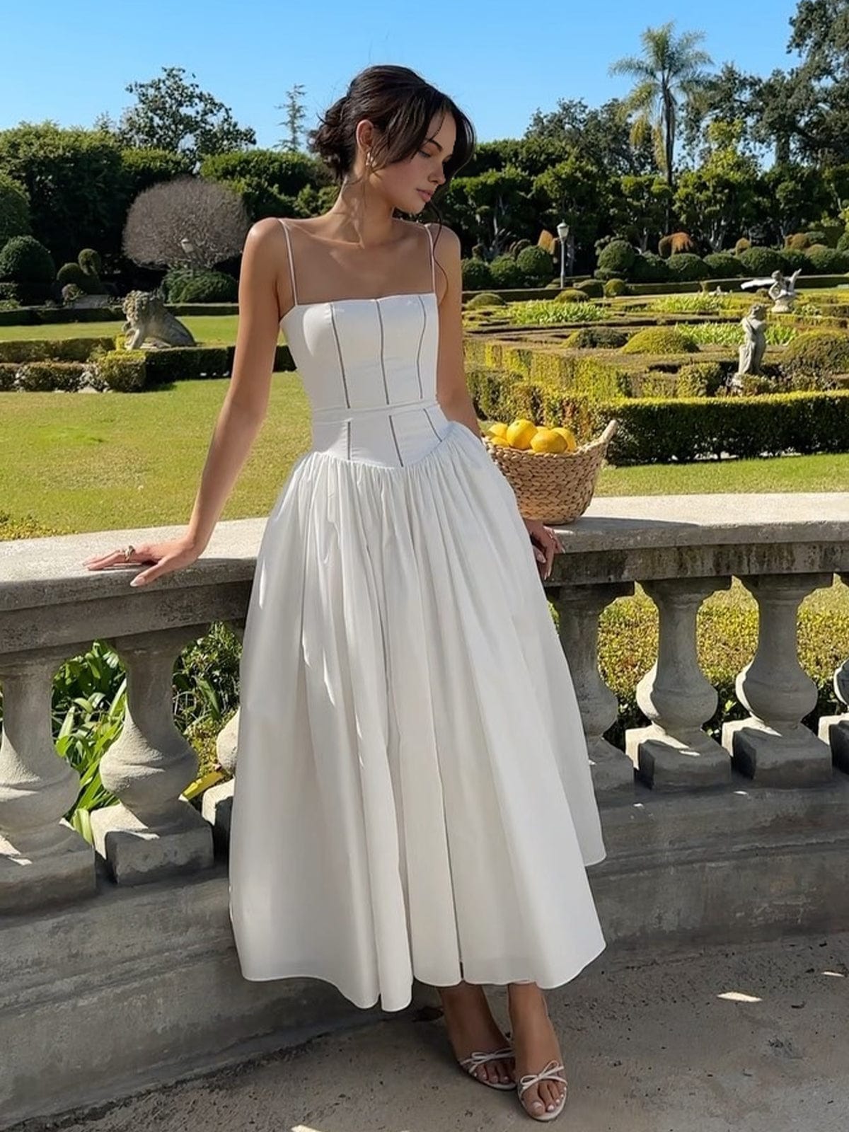 Jazzy - Women’s Corset Midi Elegant Wedding Guest Dress