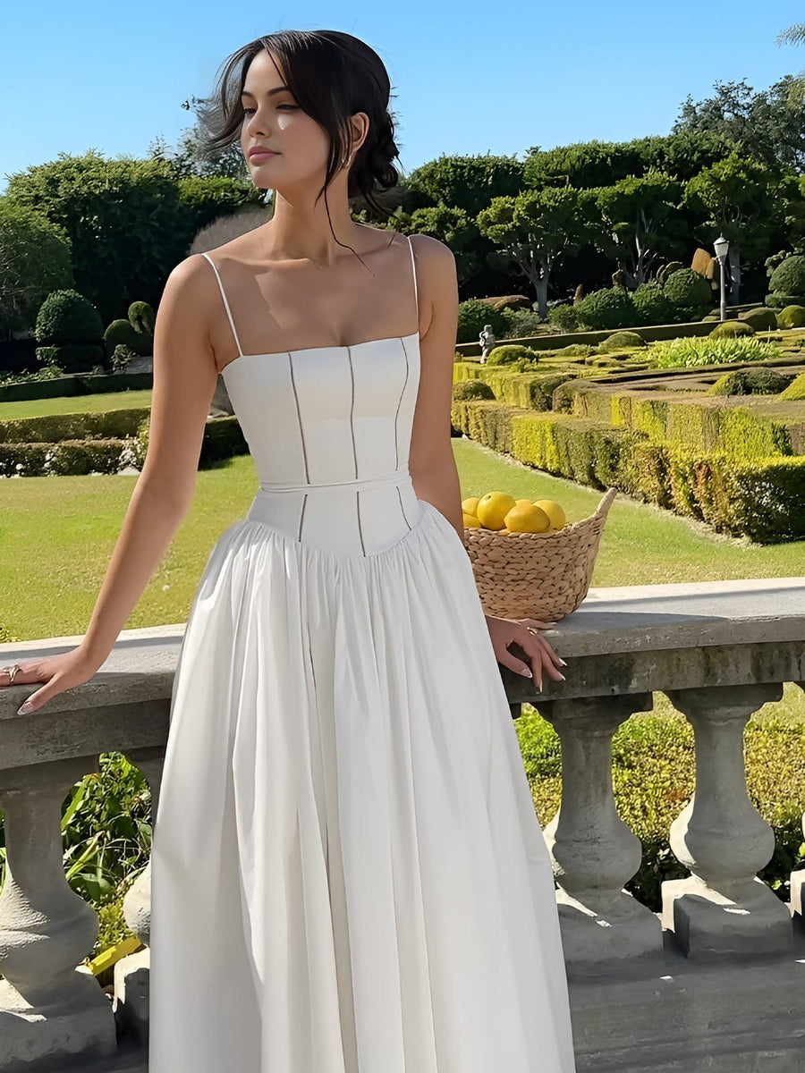 Jazzy - Women’s Corset Midi Elegant Wedding Guest Dress