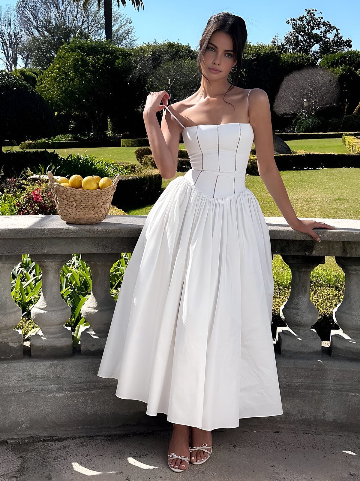 Jazzy - Women’s Corset Midi Elegant Wedding Guest Dress