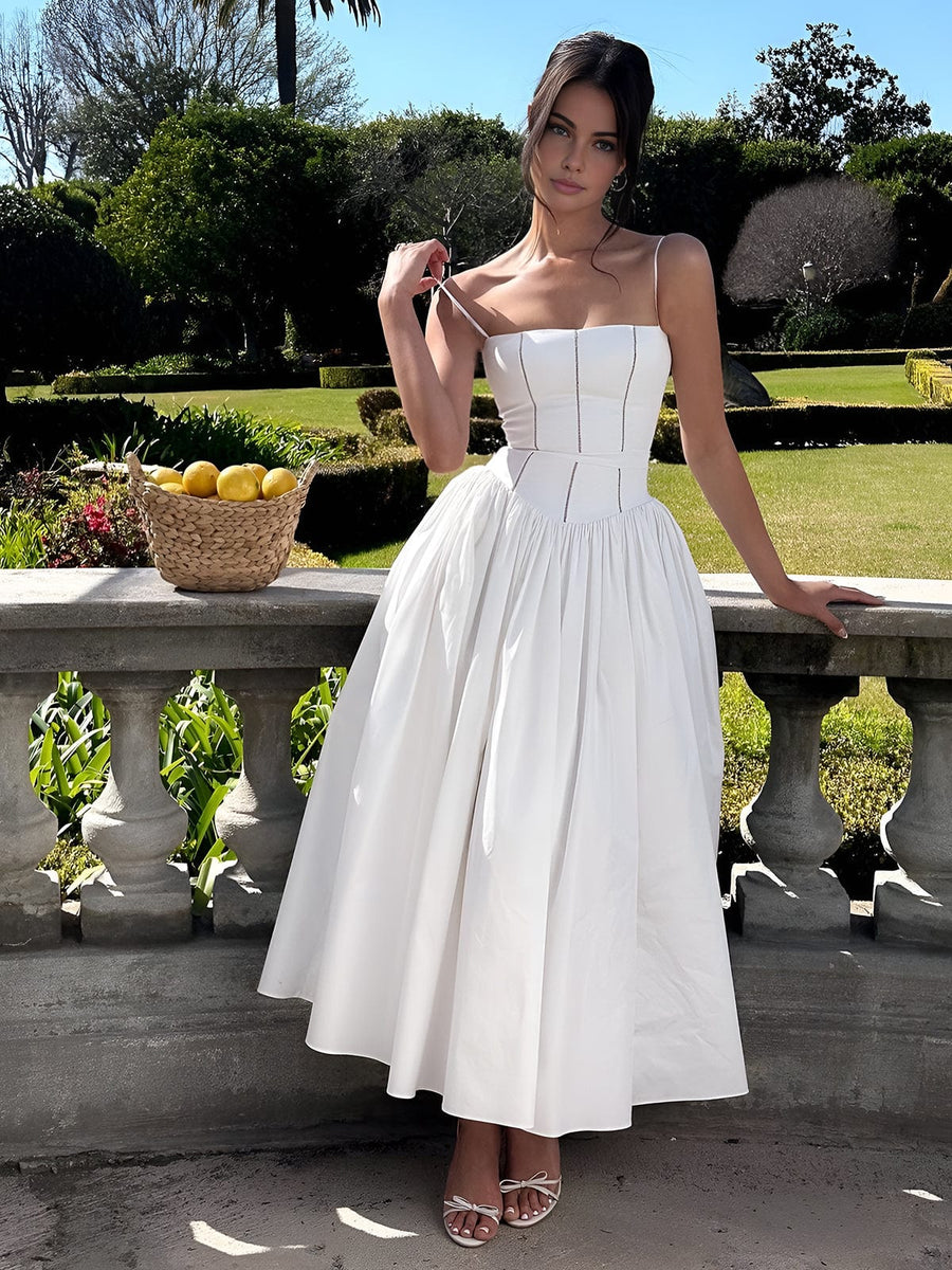 Jazzy - Women’s Corset Midi Elegant Wedding Guest Dress