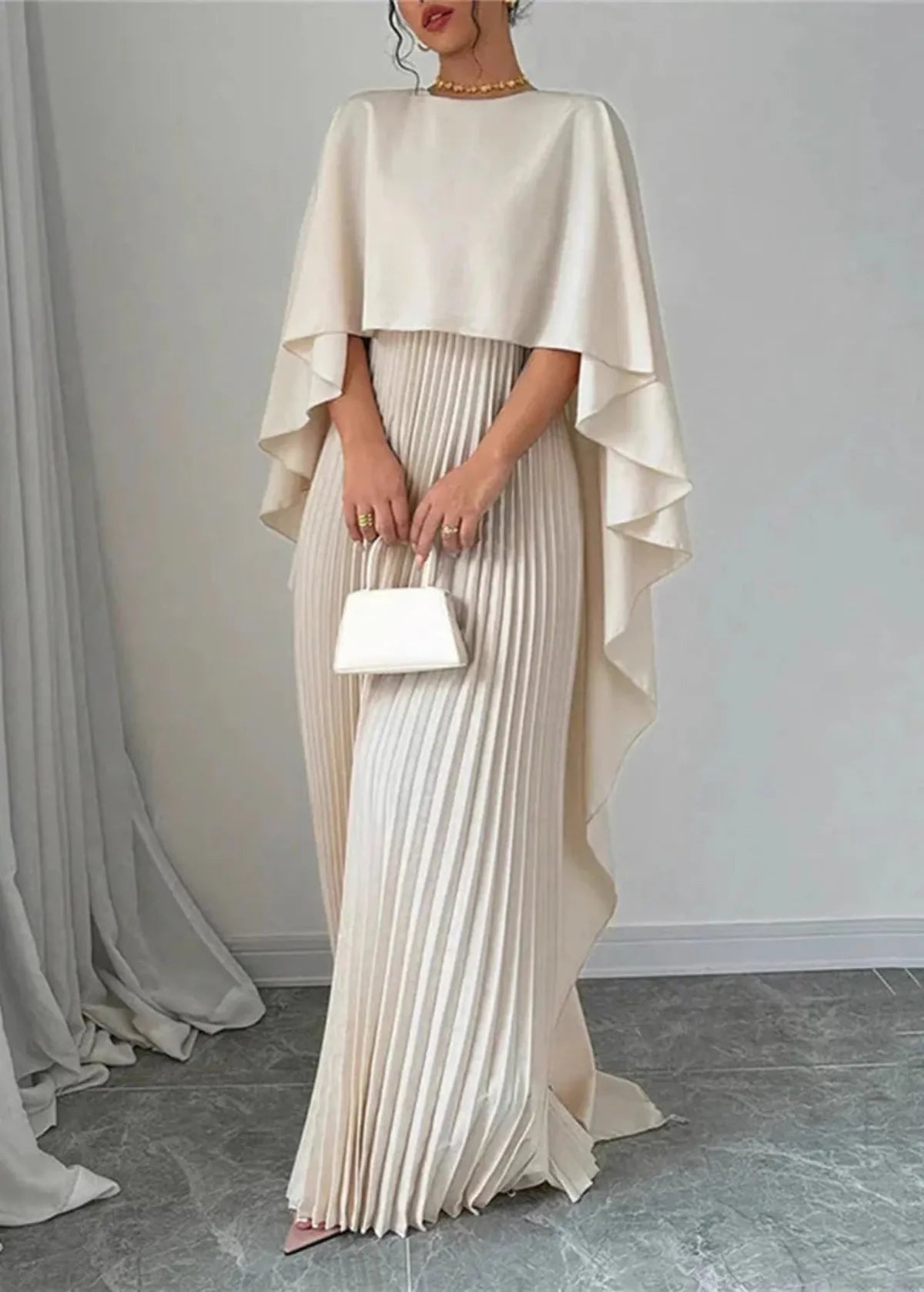 Azalea - Women's Cape Wedding Guest Dress