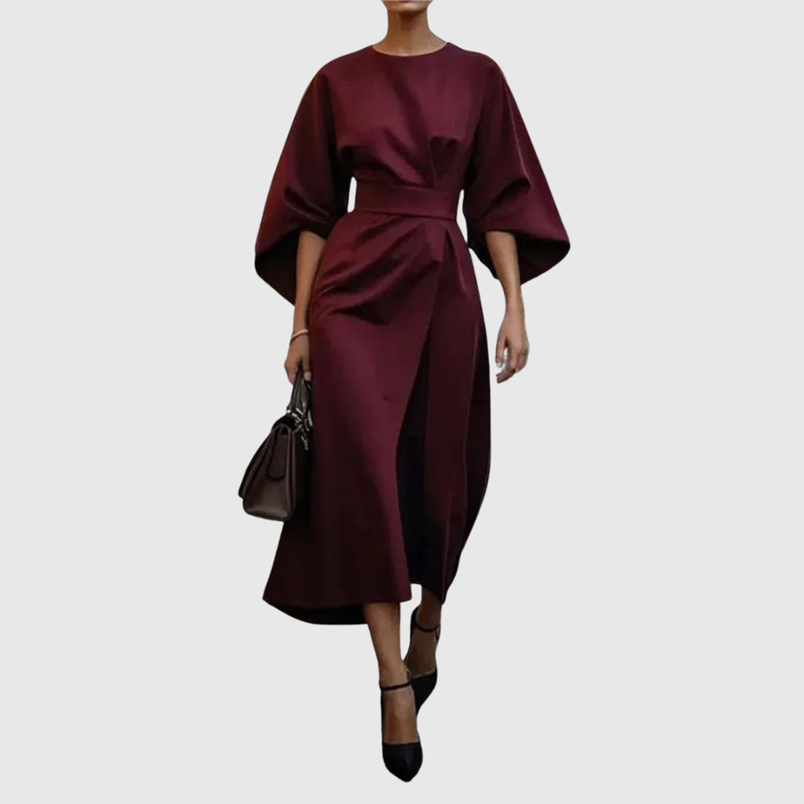 Roselyn - Elegant Batwing Sleeve Maxi Dress