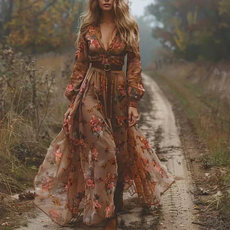 Laylani - Women’s Ruffled Maxi Boho Dress