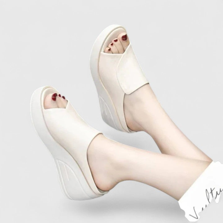 Carina - Warm Platform Sandals For Women Open Toe Slip On