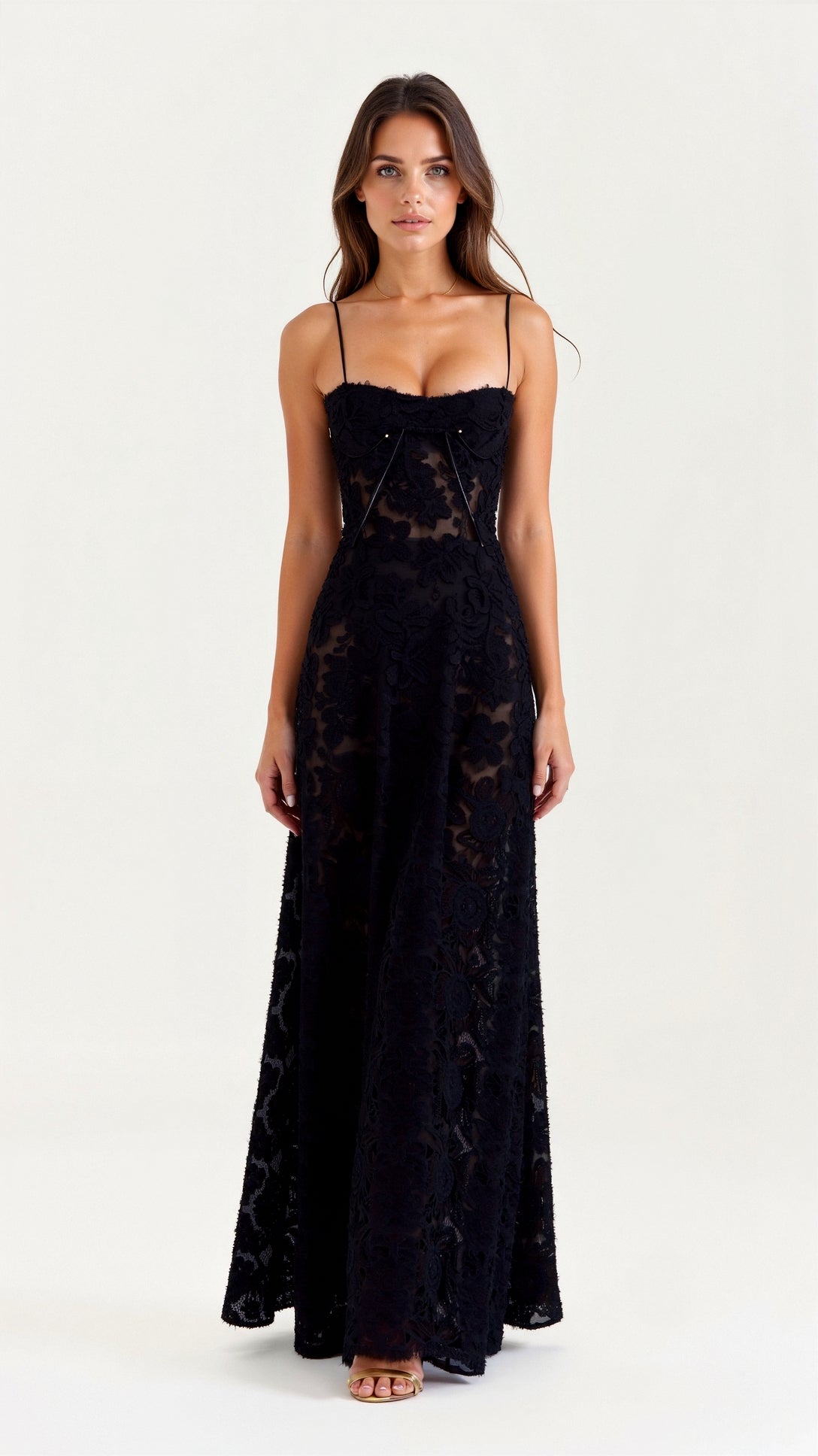 Iliana - Women's Warm Wedding Guest Dress Bustier Maxi