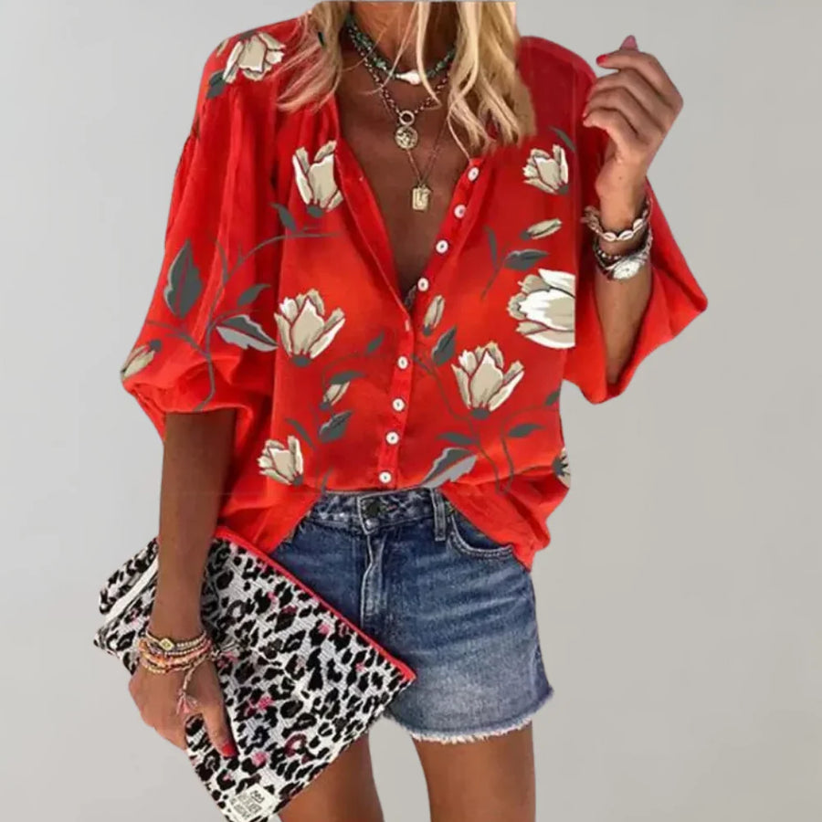 Chanel - Stylish Floral Blouse