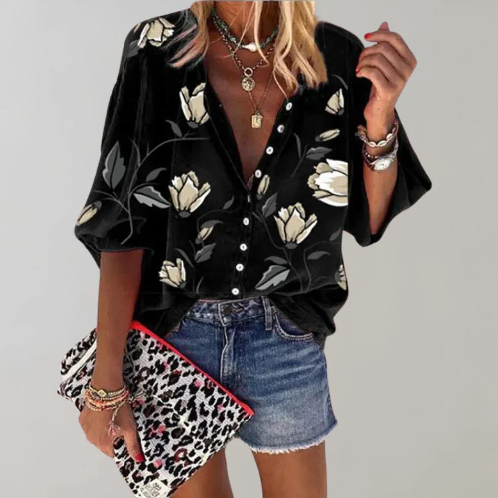 Chanel - Stylish Floral Blouse