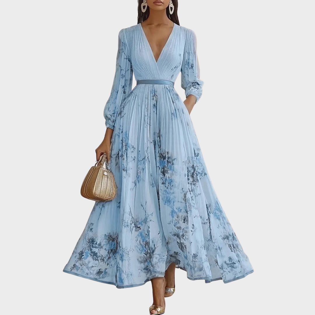Roxie - Elegant Warm Pleated Maxi Dress