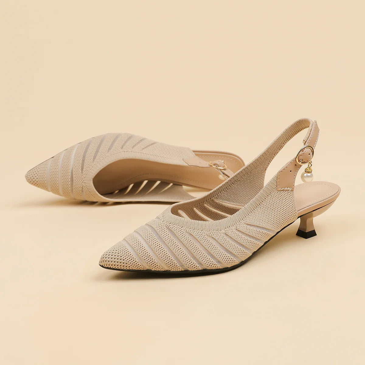 Micha - Women’s Slingback Stylish Sandals Kitten Heels