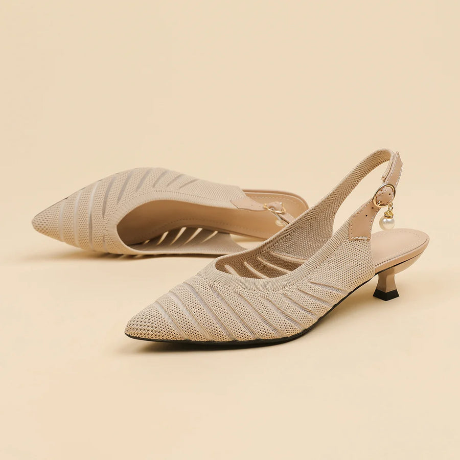 Micha - Women’s Slingback Stylish Sandals Kitten Heels