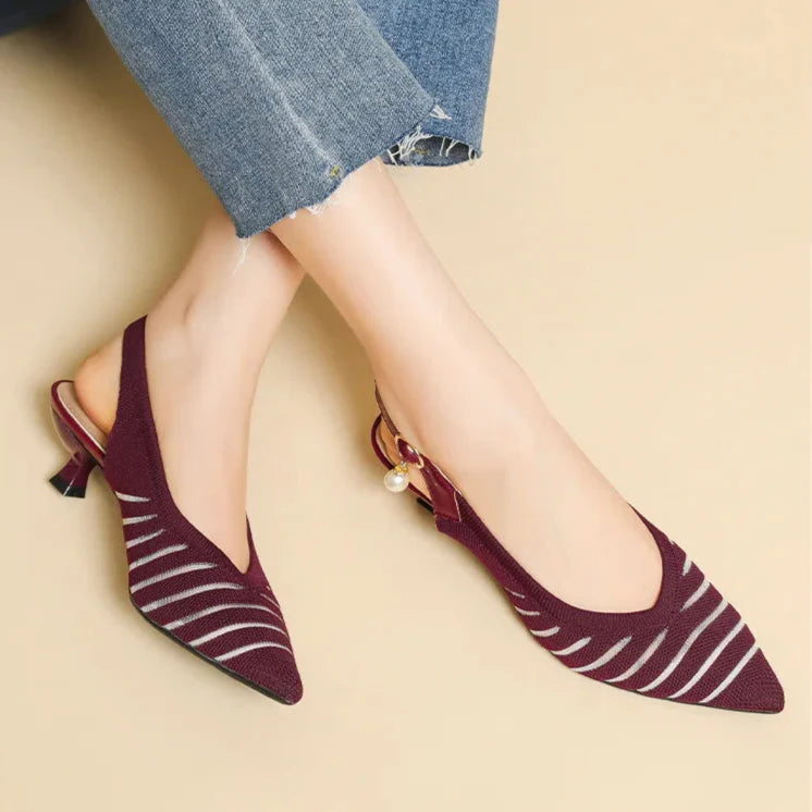 Micha - Women’s Slingback Stylish Sandals Kitten Heels