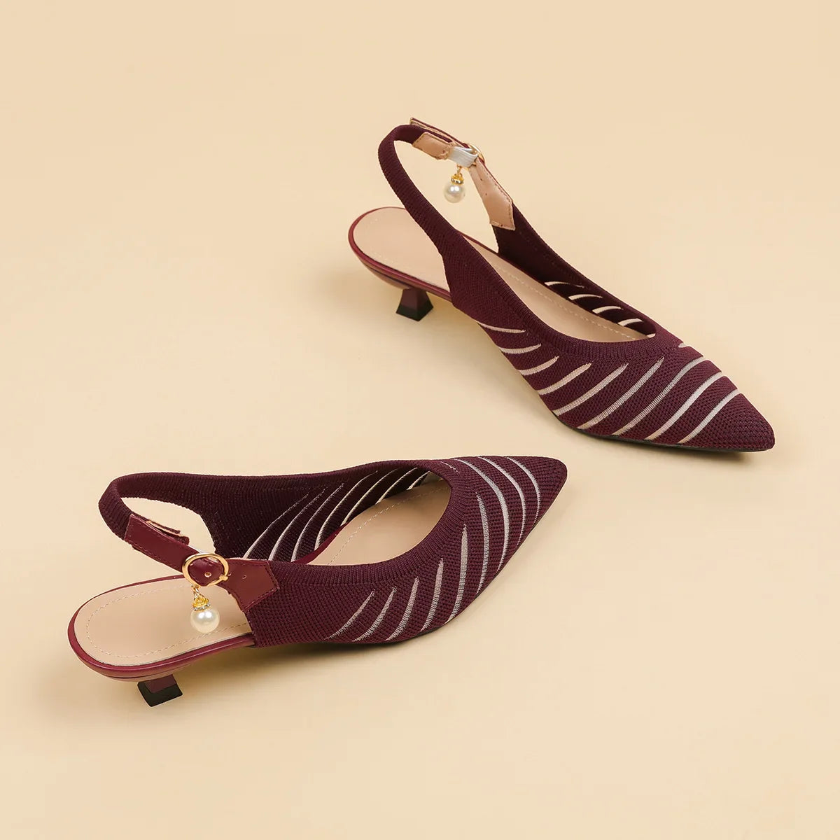 Micha - Women’s Slingback Stylish Sandals Kitten Heels