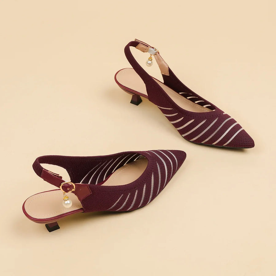 Micha - Women’s Slingback Stylish Sandals Kitten Heels