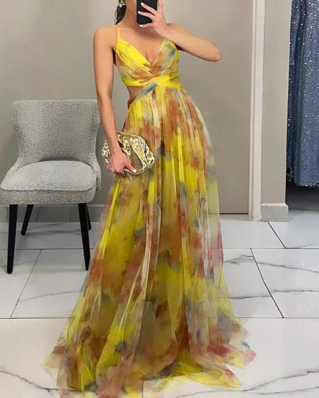 Elinor - Elegant Warm Maxi Floral Dress